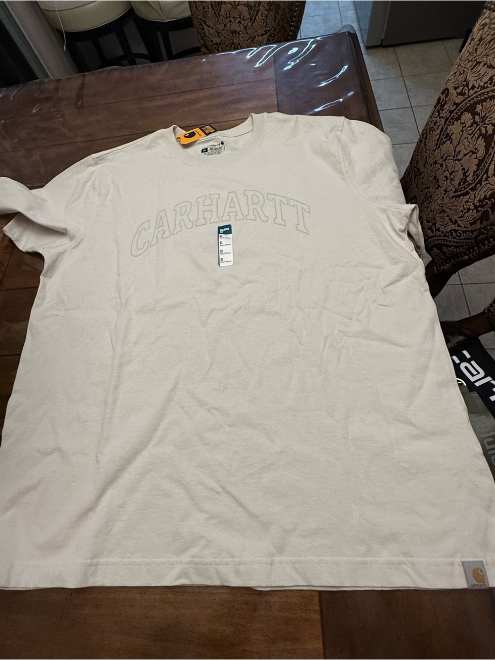 *NWT* Carhartt Short-Sleeve Crewneck relaxed fit  T-Shirt in Cream
